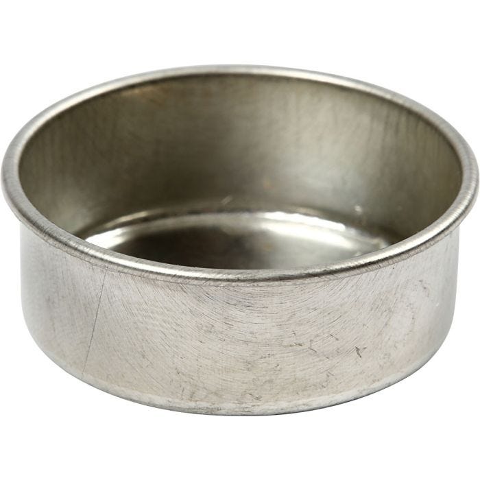 Metallinsats för ljus, H: 15 mm, Dia. 44 mm, 12 st./ 1 förp.
