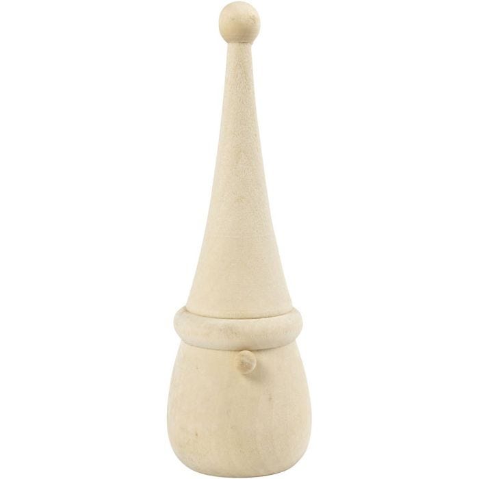 Skandinavisk tomtenisse, H: 16 cm, Dia. 6 cm, 1 st.