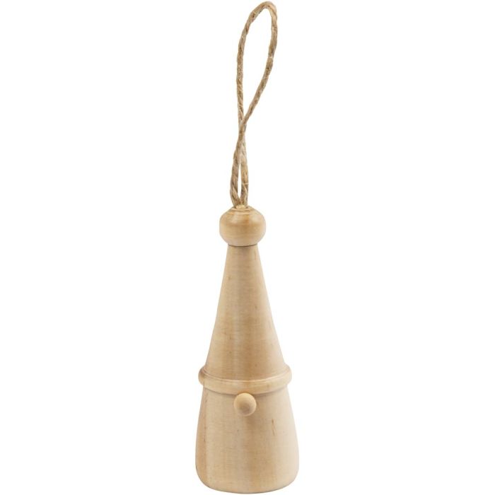 Skandinavisk tomtenisse, H: 6 cm, Dia. 2,5 cm, 1 st.