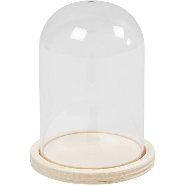 Kupa på träfot, H: 9,5 cm, Dia. 6 cm, Hålstl. 3 mm, 1 st.