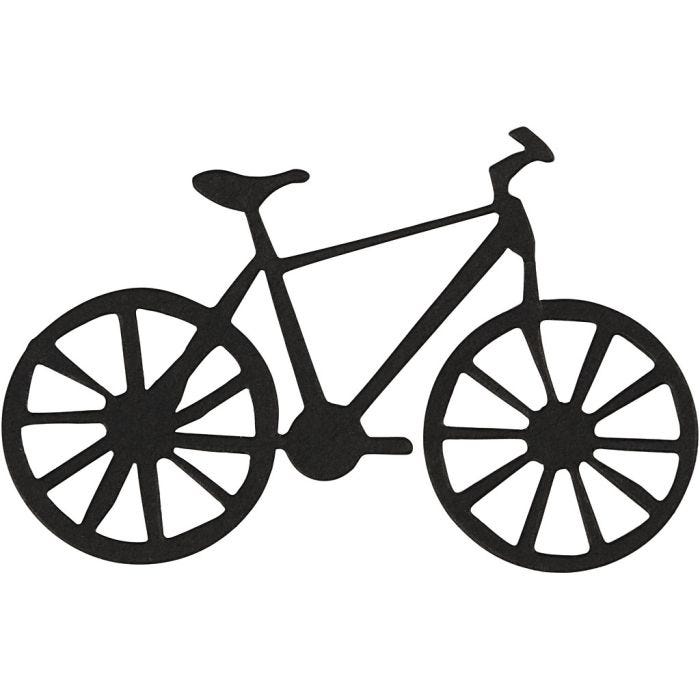 Kartongetiketter, cykel, stl. 77x48 mm, svart, 10st./ 1 förp.