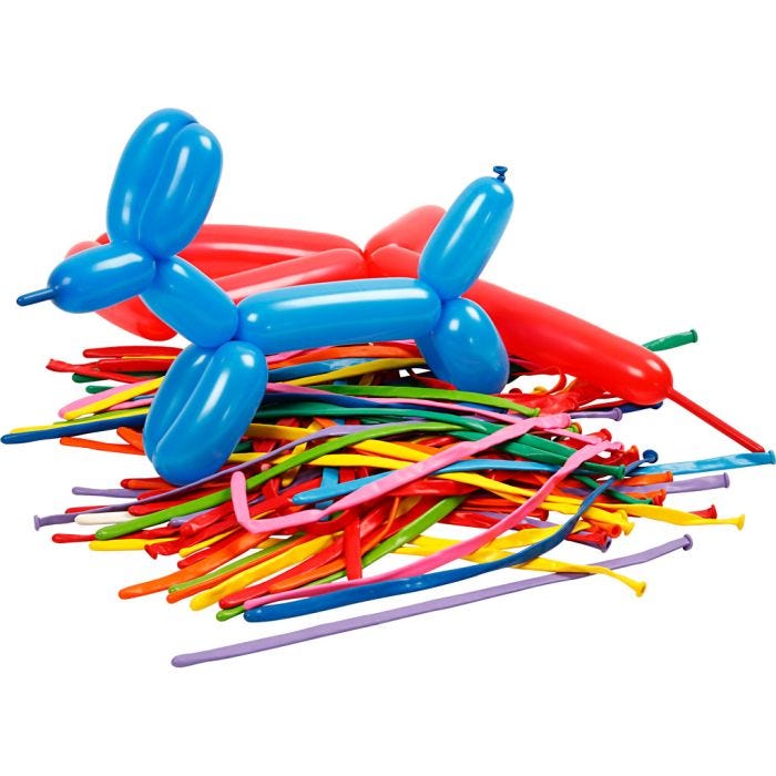 Ballonger, Figurtillverkning, L: 152 cm, 100st./ 1 förp.