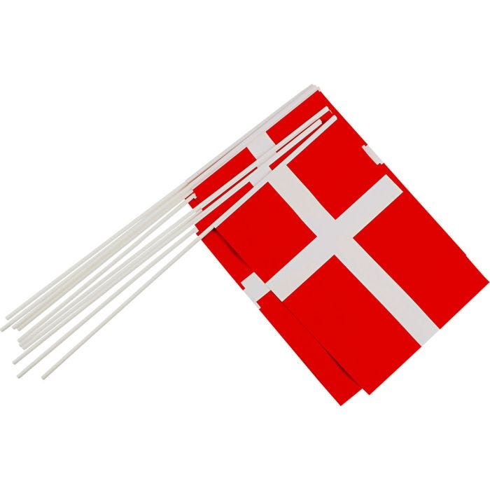 Pappersflaggor, L: 50 cm, stl. 20x27 cm, 10 st./ 1 förp.