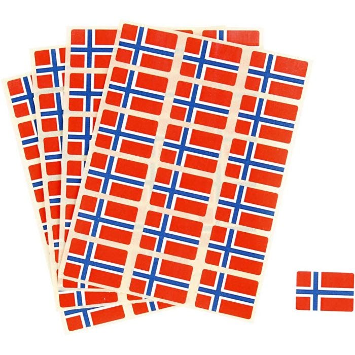 Flaggor, stl. 15x22 mm, 72 st./ 1 förp.