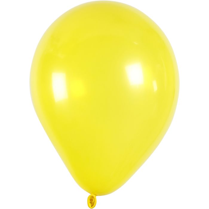 Ballonger, runda, Dia. 23 cm, gul, 10st./ 1 förp.