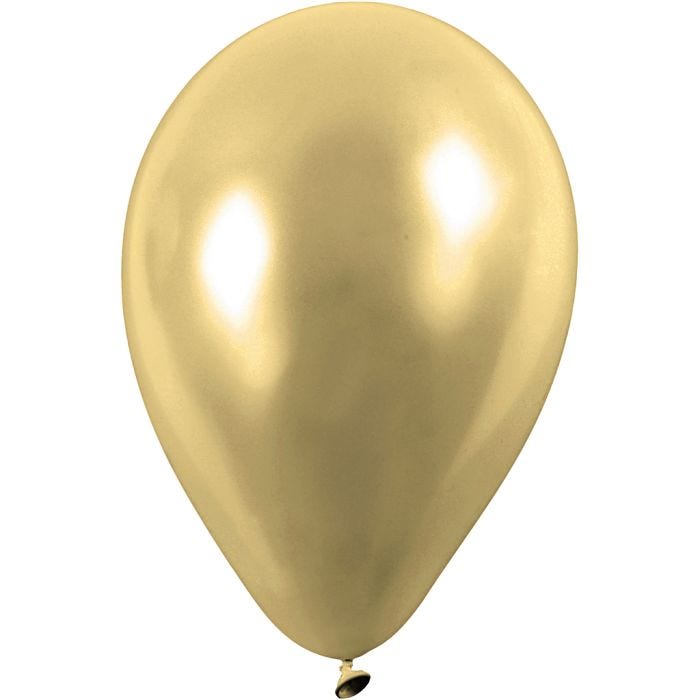 Ballonger, runda, Dia. 23 cm, guld, 8st./ 1 förp.