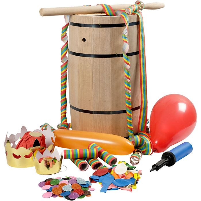 Maskeradtunna med dekoration, bok, H: 54 cm, stor, 1 set