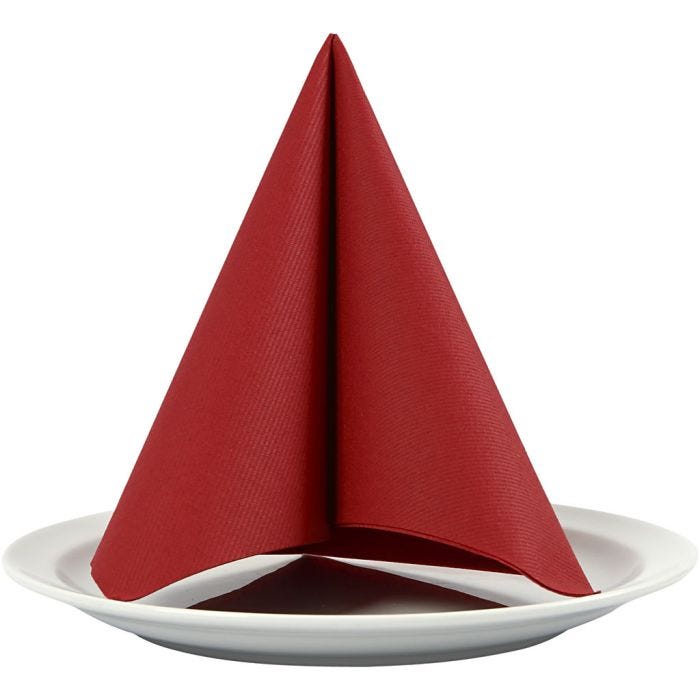 Servetter, stl. 40x40 cm, 60 g, vinröd, 20st./ 1 förp.