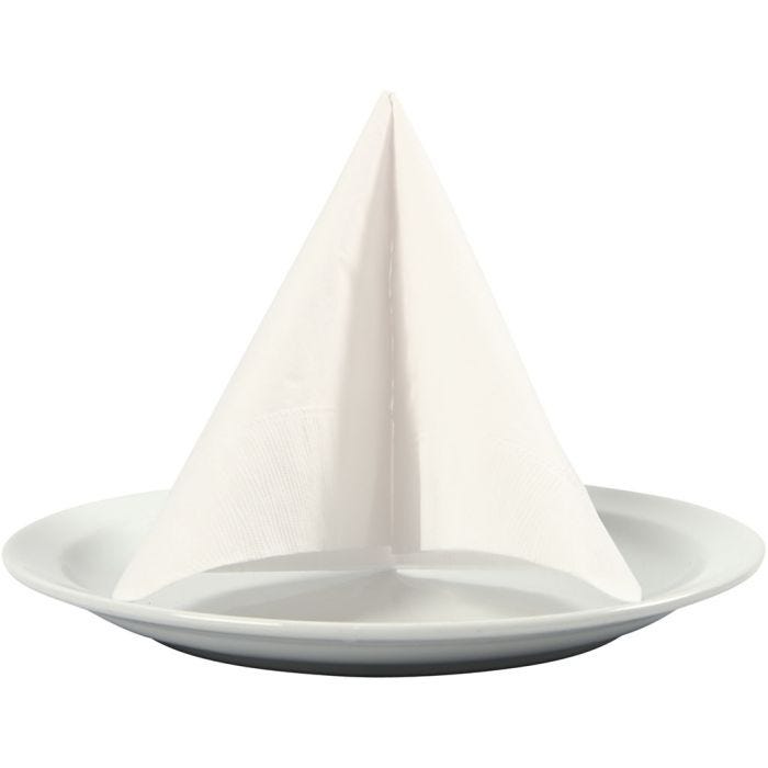 Servetter, stl. 33x33 cm, vit, 20st./ 1 förp.