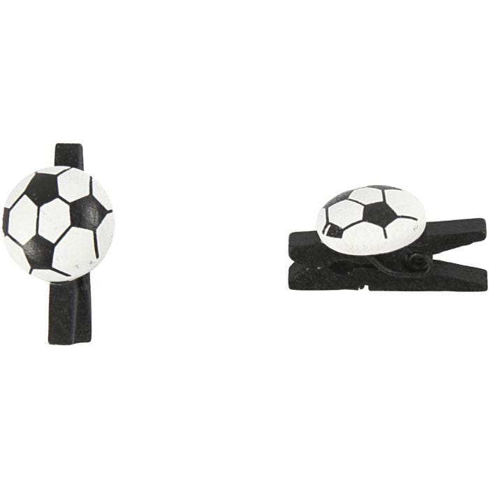 Fotbollsklämma, stl. 14x25 mm, tjocklek 12 mm, svart, 10 st./ 1 förp.