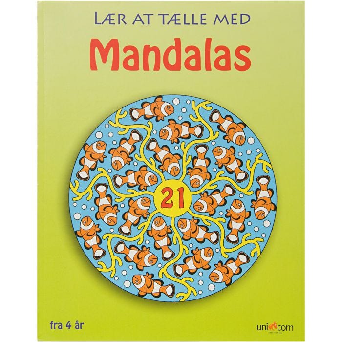 Mandalas målarböcker, Lär dig räkna, 1 st.