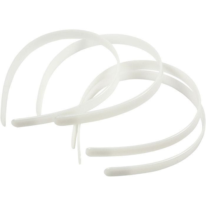 Diadem, B: 13 mm, vit, 5 st./ 1 förp.