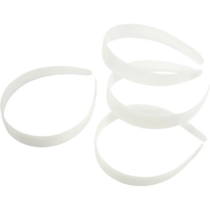 Diadem, B: 25 mm, vit, 5 st./ 1 förp.
