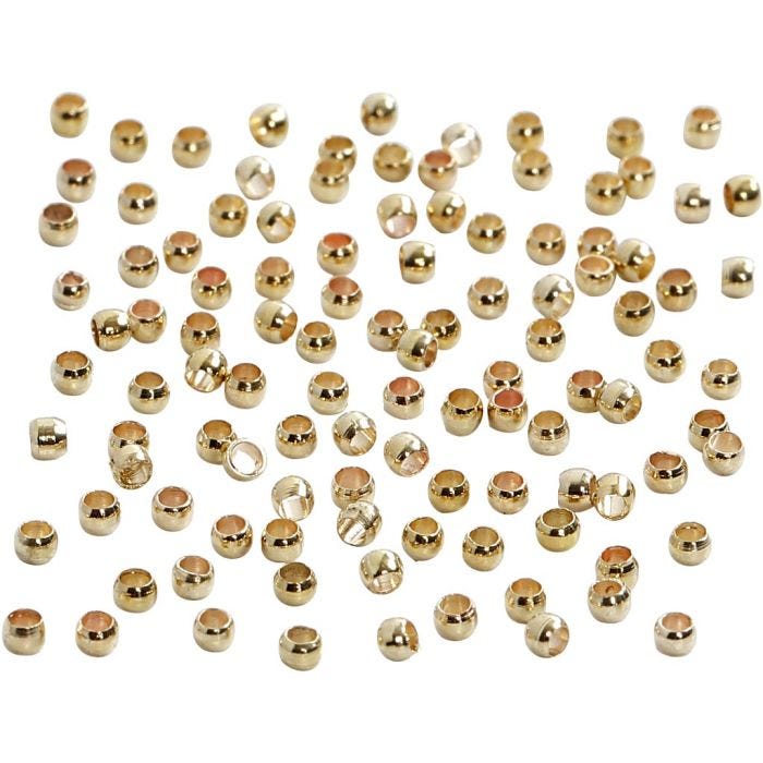 Wireklämmor, Dia. 2 mm, guld, 100 st./ 1 förp.