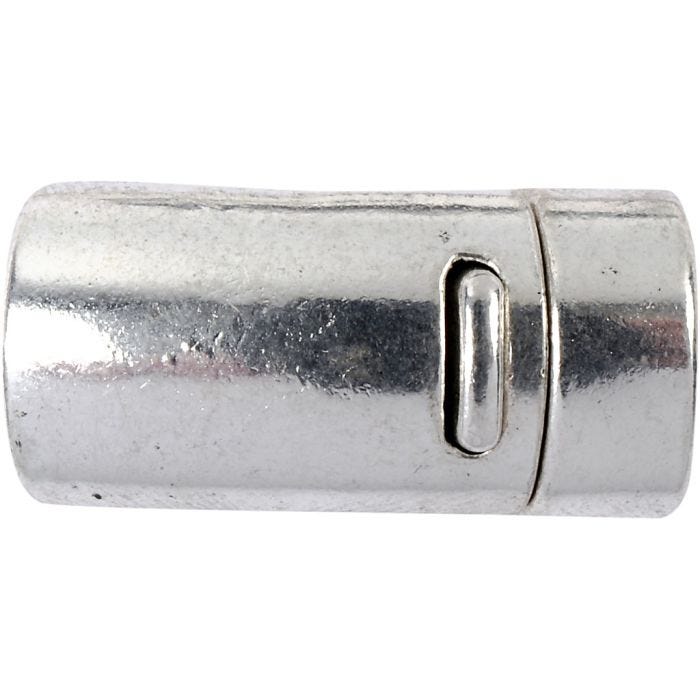 Magnetlås, Dia. 26 mm, Hålstl. 10 mm, antiksilver, 1 st.