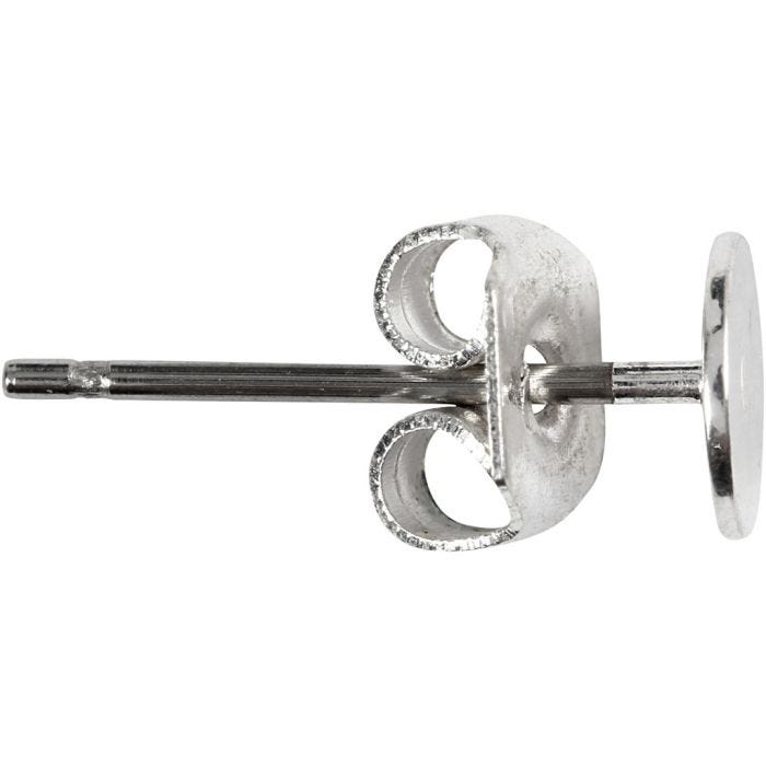 Öronstift, L: 13 mm, försilvrad, 10 st./ 1 förp.