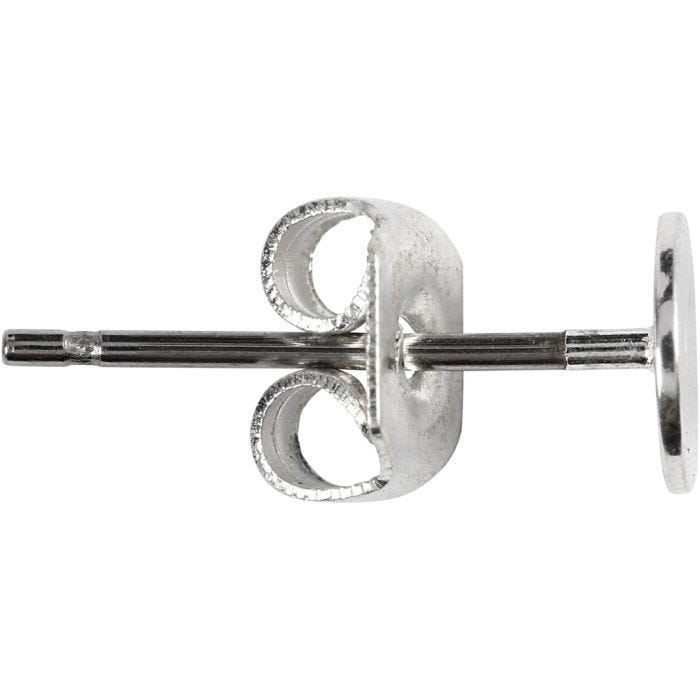 Öronstift, L: 13 mm, försilvrad, 100 st./ 1 förp.