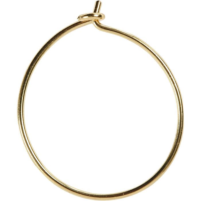Kreoler, Dia. 20 mm, förgylld, 8 st./ 1 förp.