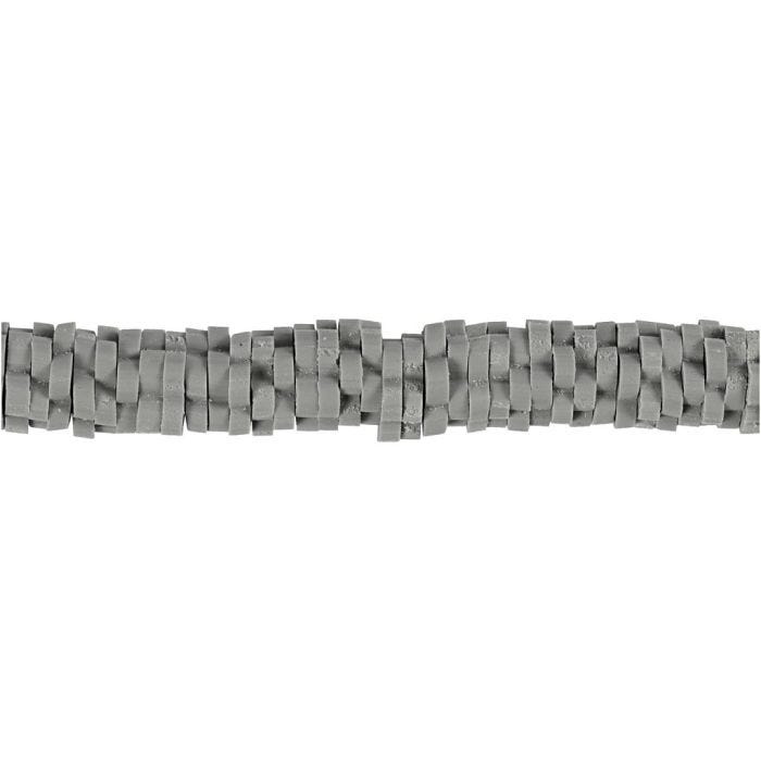 Lerpärlor, Dia. 5-6 mm, Hålstl. 2 mm, grå, 145 st./ 1 förp.