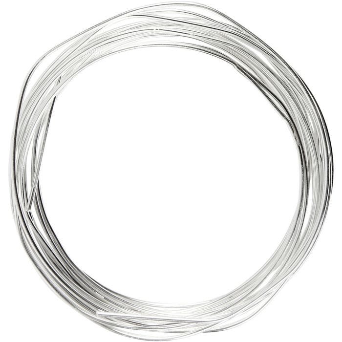Försilvrad tråd, tjocklek 1,2 mm, försilvrad, 3m/ 1 rl.