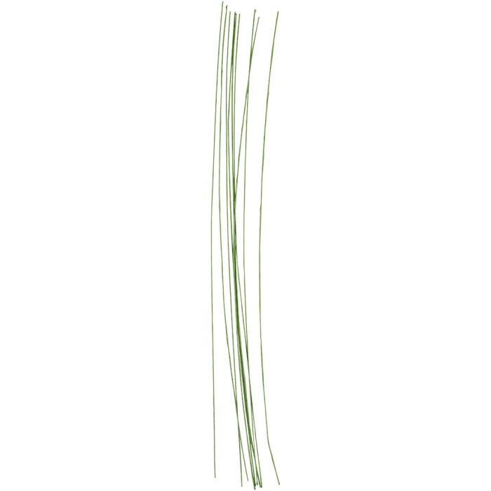 Blomstjälkar, L: 30 cm, Dia. 0,6 mm, grön, 20st./ 1 förp.