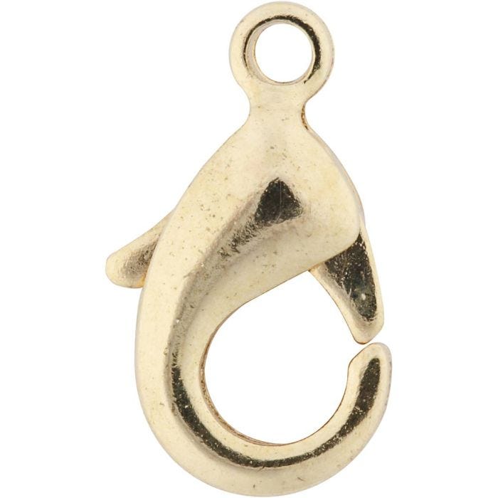 Karbinhake, L: 10,1 mm, förgylld, 5 st./ 1 förp.