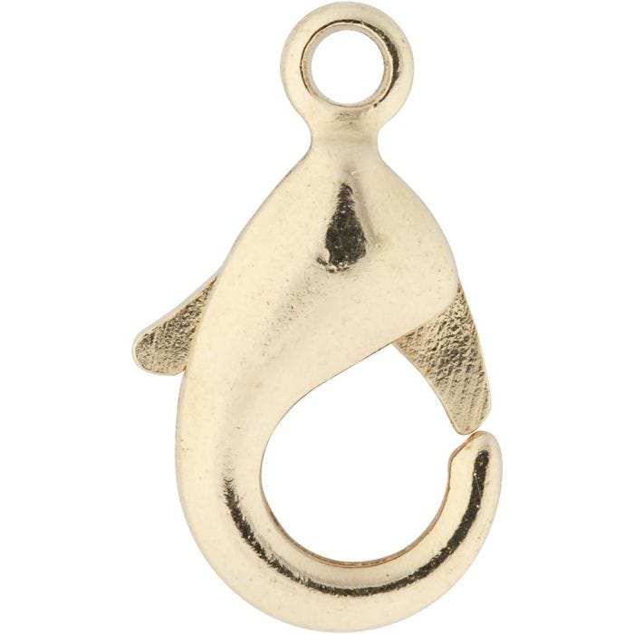 Karbinhake, L: 10,1 mm, förgylld, 100 st./ 1 förp.
