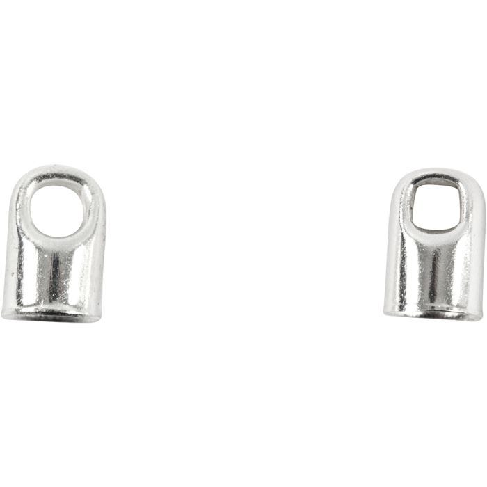 Avslutningshylsa, L: 7 mm, Dia. 4,5 mm, försilvrad, 8 st./ 1 förp.