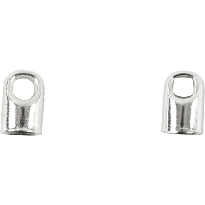 Avslutningshylsa, L: 7 mm, Dia. 4,5 mm, försilvrad, 50 st./ 1 förp.