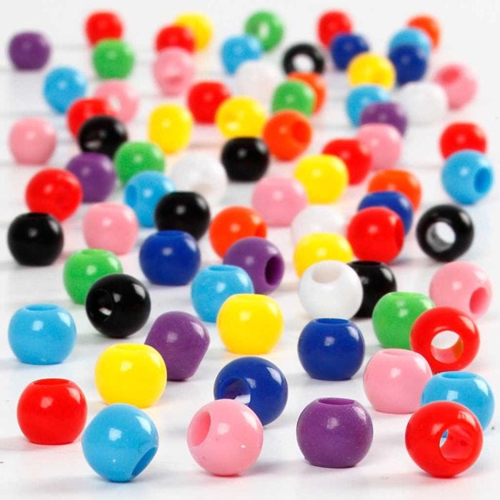 Kongopärlor, Dia. 6 mm, Hålstl. 3 mm, 75 g, 125 ml/ 1 förp.