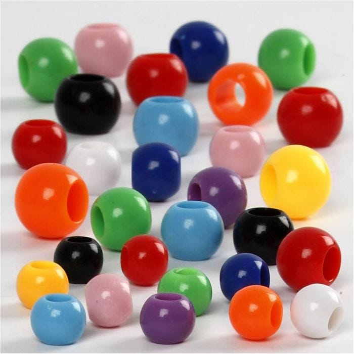 Kongopärlor, stl. 6-10 mm, Hålstl. 3-5 mm, 85 g, 150 ml/ 1 förp.