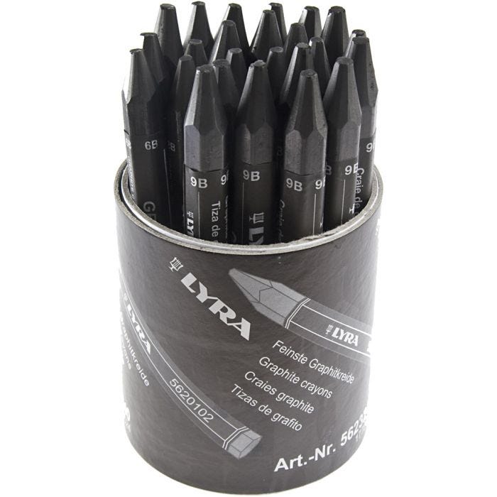 Lyra grafitstift, 2B,6B,9B, 24 st./ 1 förp.