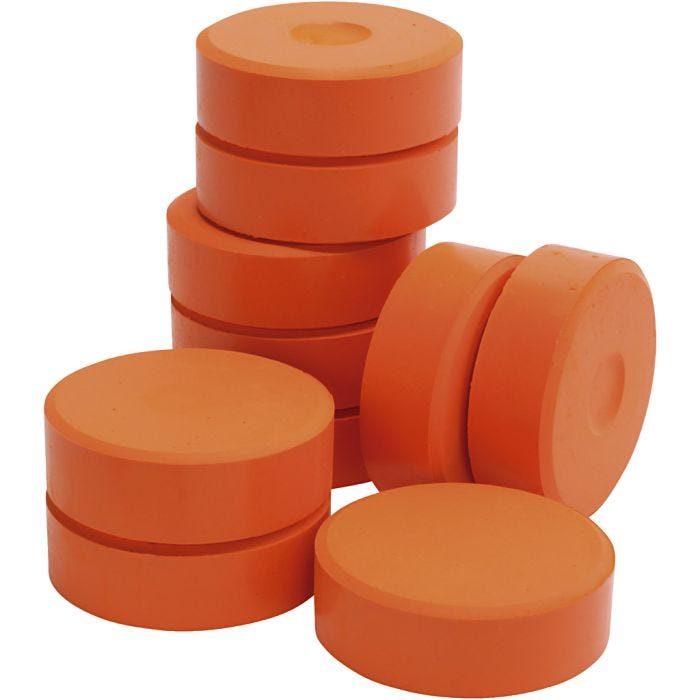 Tempera vattenfärger, H: 19 mm, Dia. 57 mm, orange, 10 st./ 1 förp.