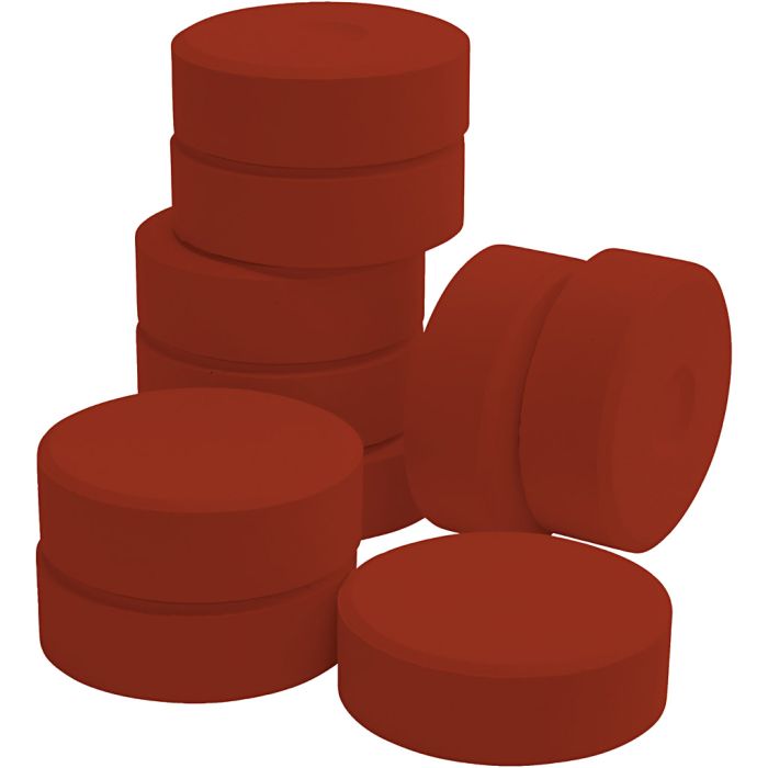 Tempera vattenfärger, H: 19 mm, Dia. 57 mm, crimson red, 10 st./ 1 förp.