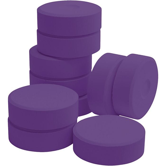 Tempera vattenfärger, H: 19 mm, Dia. 57 mm, violet, 10 st./ 1 förp.