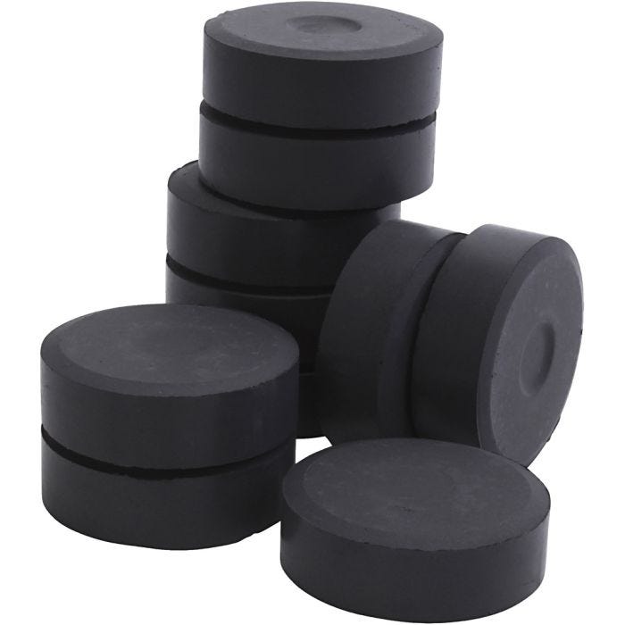 Tempera vattenfärger, H: 19 mm, Dia. 57 mm, svart, 10 st./ 1 förp.