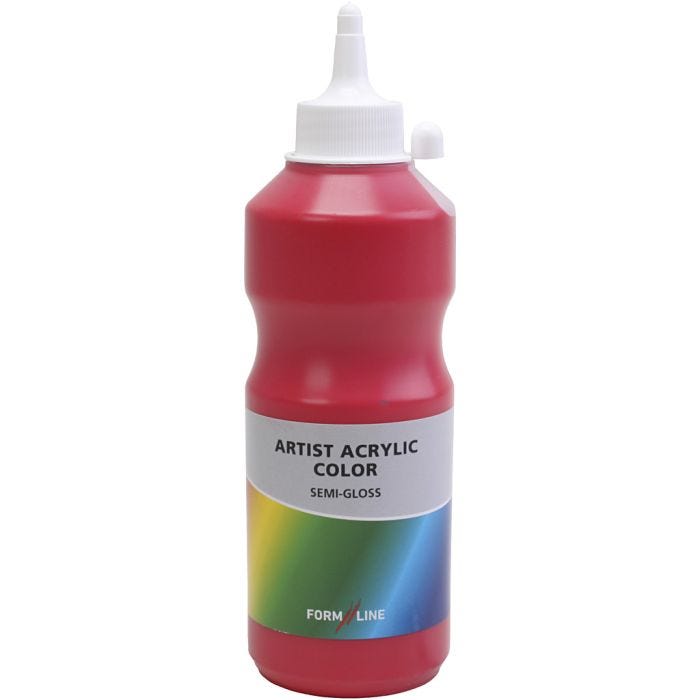 formline konstnärsakryl, karminröd, 500 ml/ 1 flaska