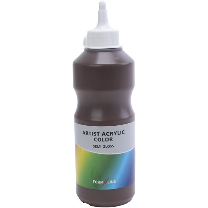 formline konstnärsakryl, mörkbrun, 500 ml/ 1 flaska