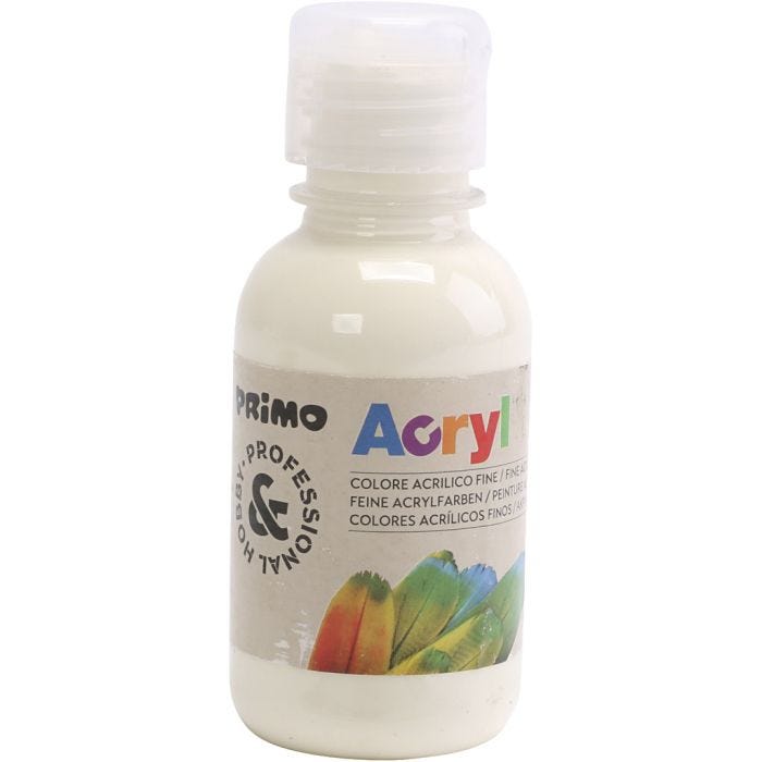 PRIMO lyxakrylfärg, elfenben, 125 ml/ 1 flaska