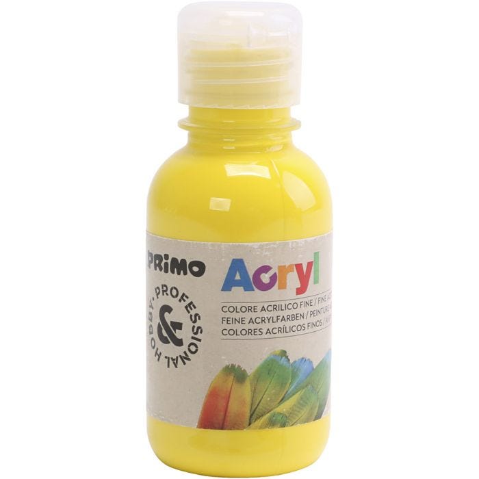 PRIMO lyxakrylfärg, primärgul, 125 ml/ 1 flaska