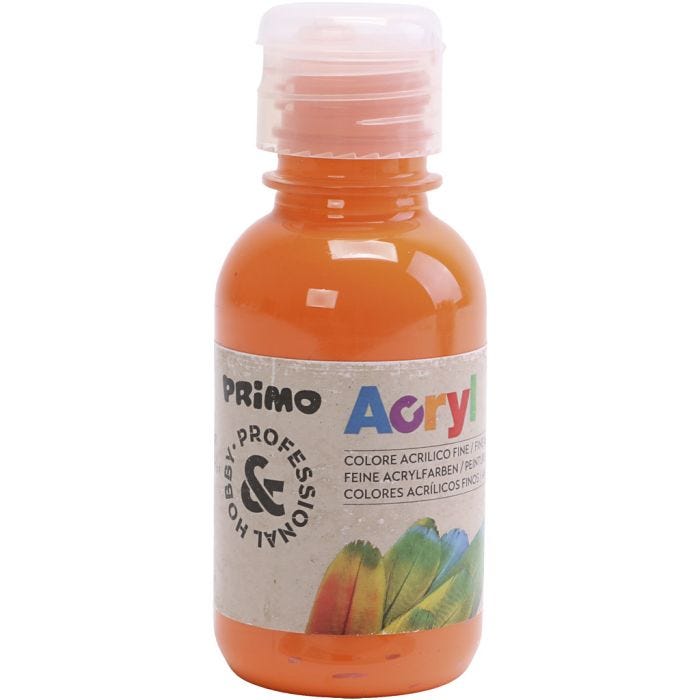 PRIMO lyxakrylfärg, orange, 125 ml/ 1 flaska