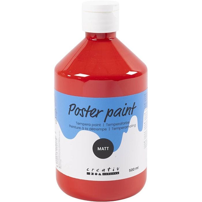 
Temperafärg Matt, röd, 500 ml/ 1 flaska