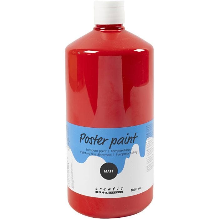 
Temperafärg Matt, röd, 1000 ml/ 1 flaska