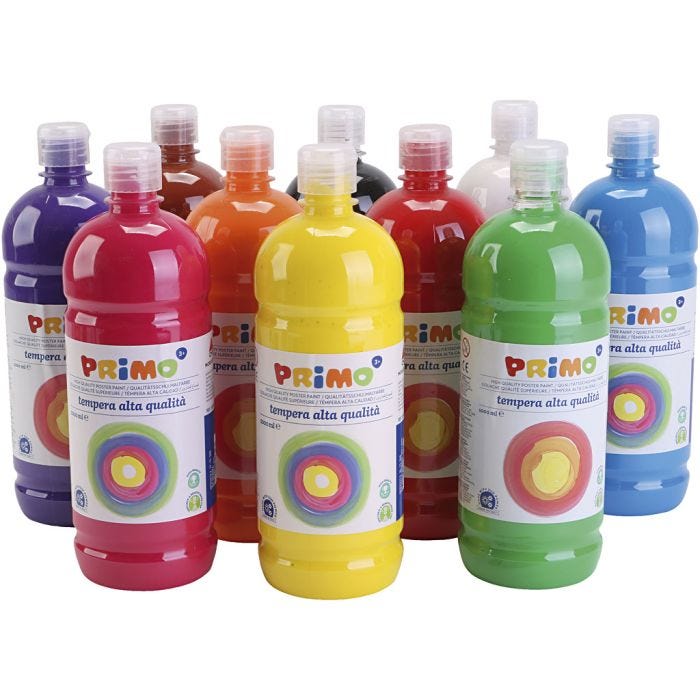 
Temperafärg Matt, matt, mixade färger, 10x1000 ml/ 1 förp.