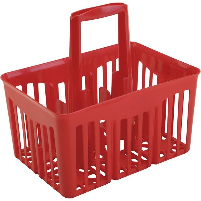 PRIMO-korg till färg, röd, 1 st.