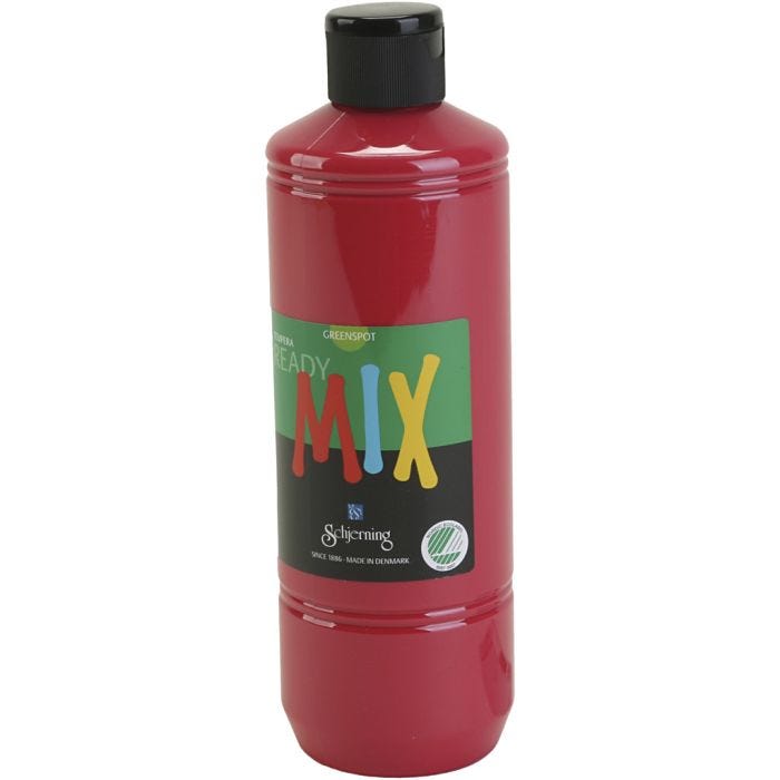 Greenspot Ready Mix, matt, primärröd, 500 ml/ 1 flaska