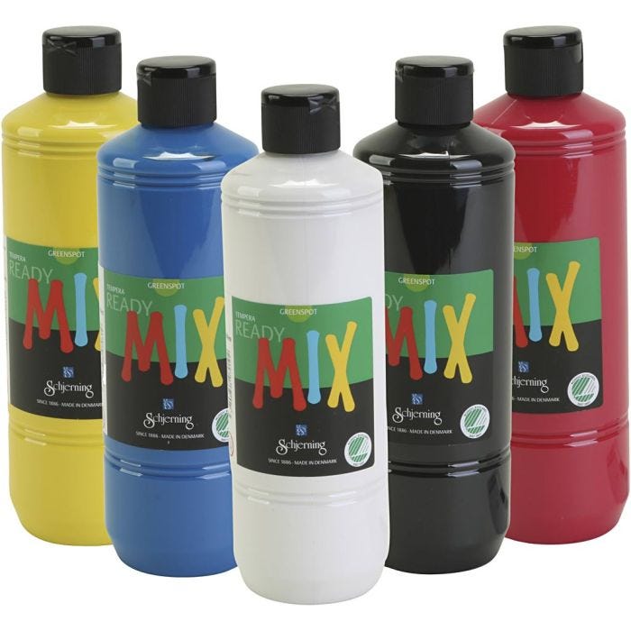 Greenspot Ready Mix, matt, mixade färger, 5x500 ml/ 1 förp.