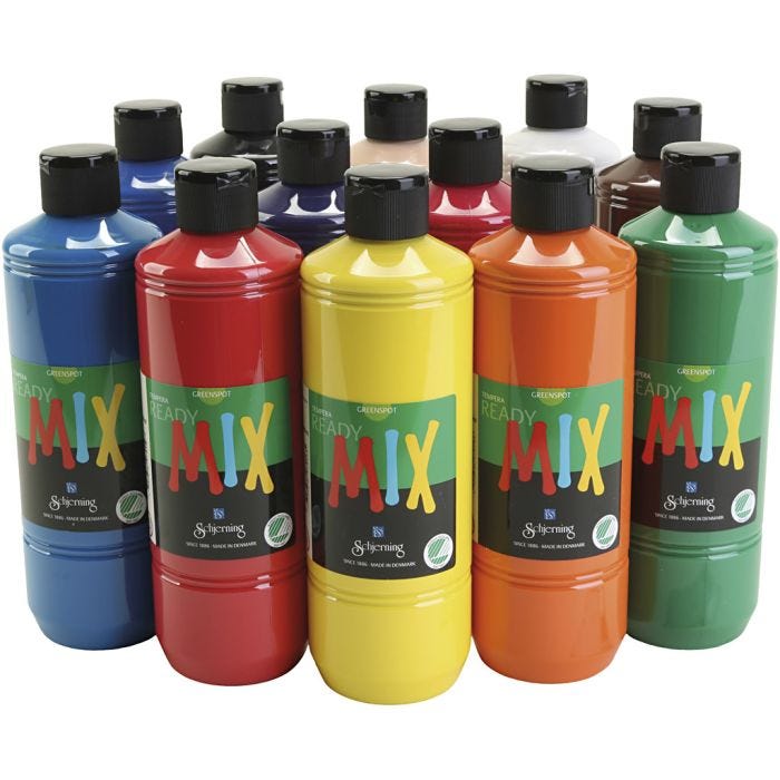 Greenspot Ready Mix, matt, mixade färger, 12x500 ml/ 1 förp.