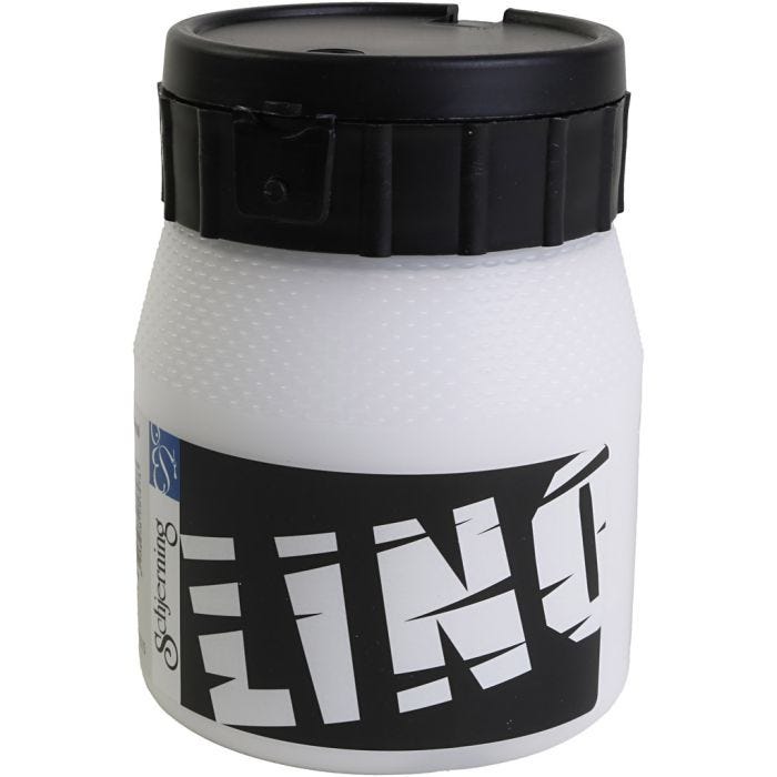 Linoleumfärg, vit, 250 ml/ 1 burk