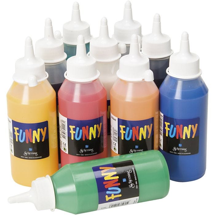 Funny fönsterfärg, 10x250 ml/ 1 förp.